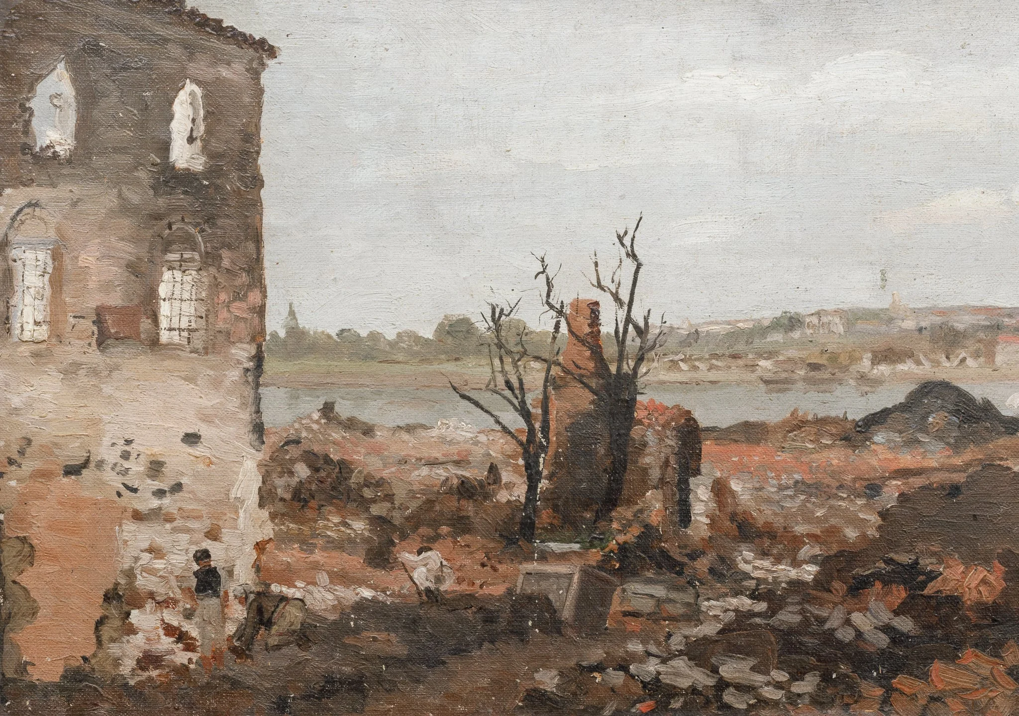 Ruine pe malul Dunării, by Sava Henția, unspecified, 1876