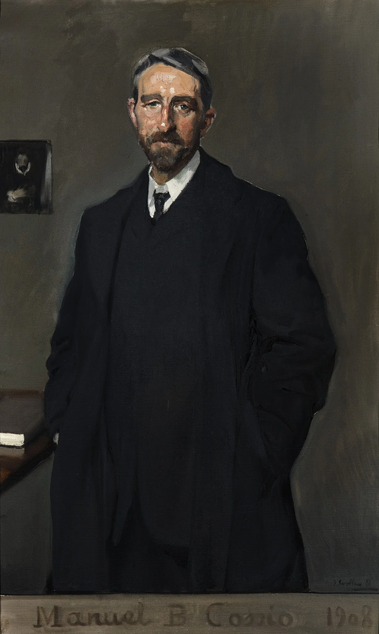 Manuel Bartolomé Cossío, by Joaquín Sorolla, oil, 1908