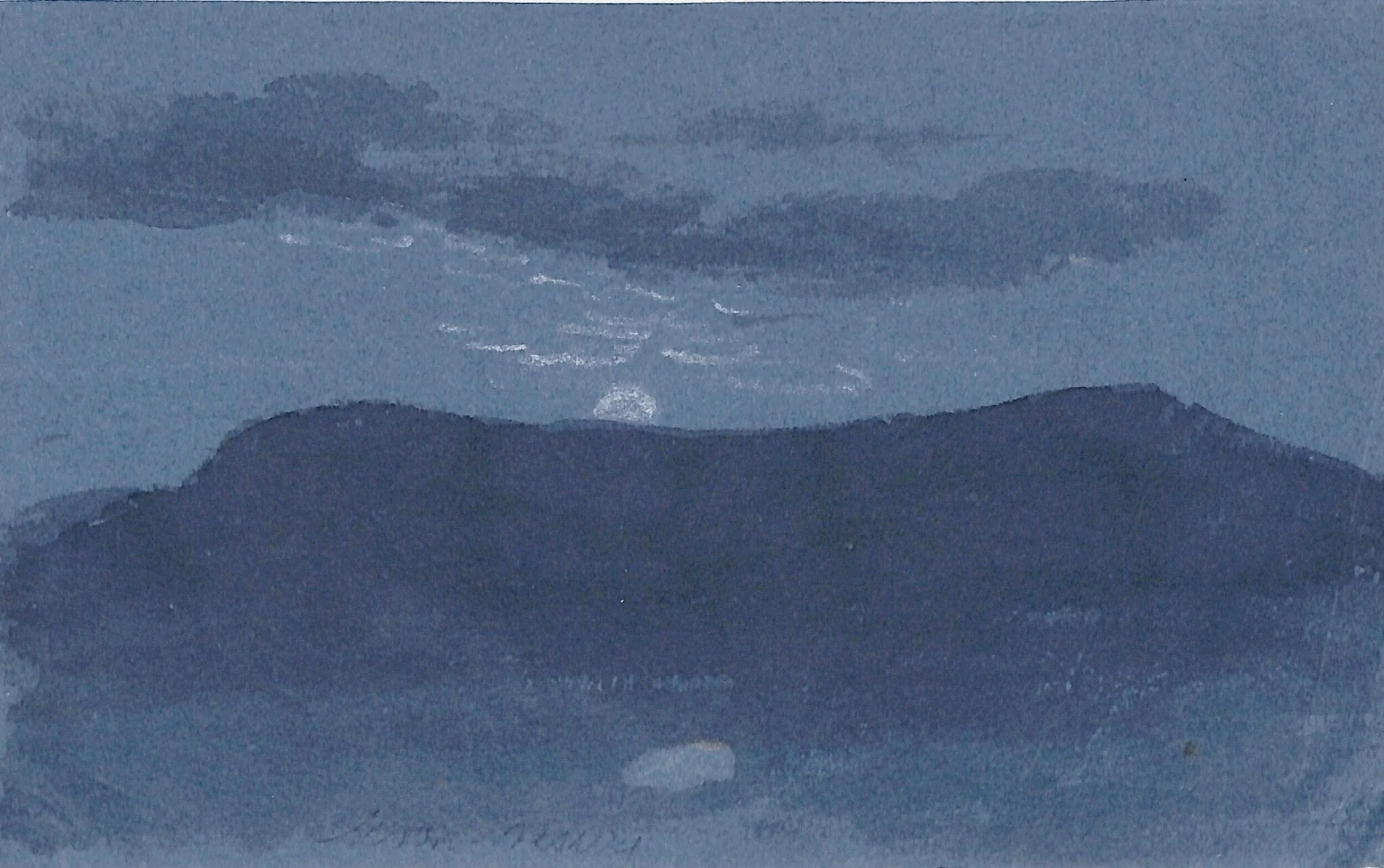 Moonlit Landscape, by Thomas Tudor, 1820