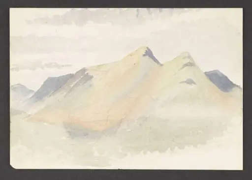Study of mountains, possibly a view towards Catbells