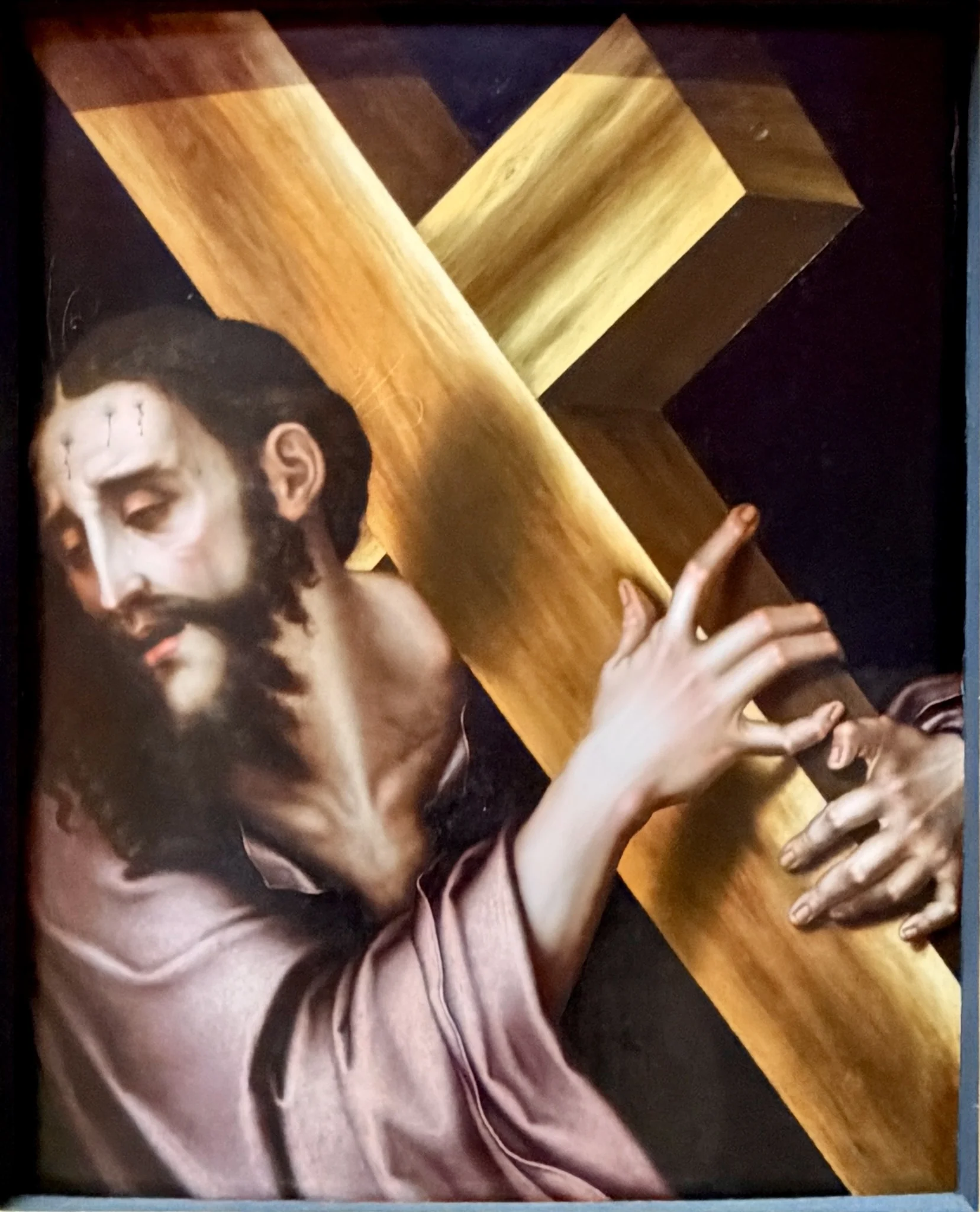 Christ Carrying the Cross, by Luis de Morales, oil, 1565