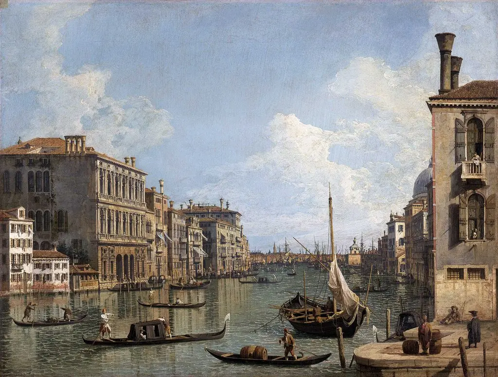 View of the Grand Canal toward the Punta della Dogana