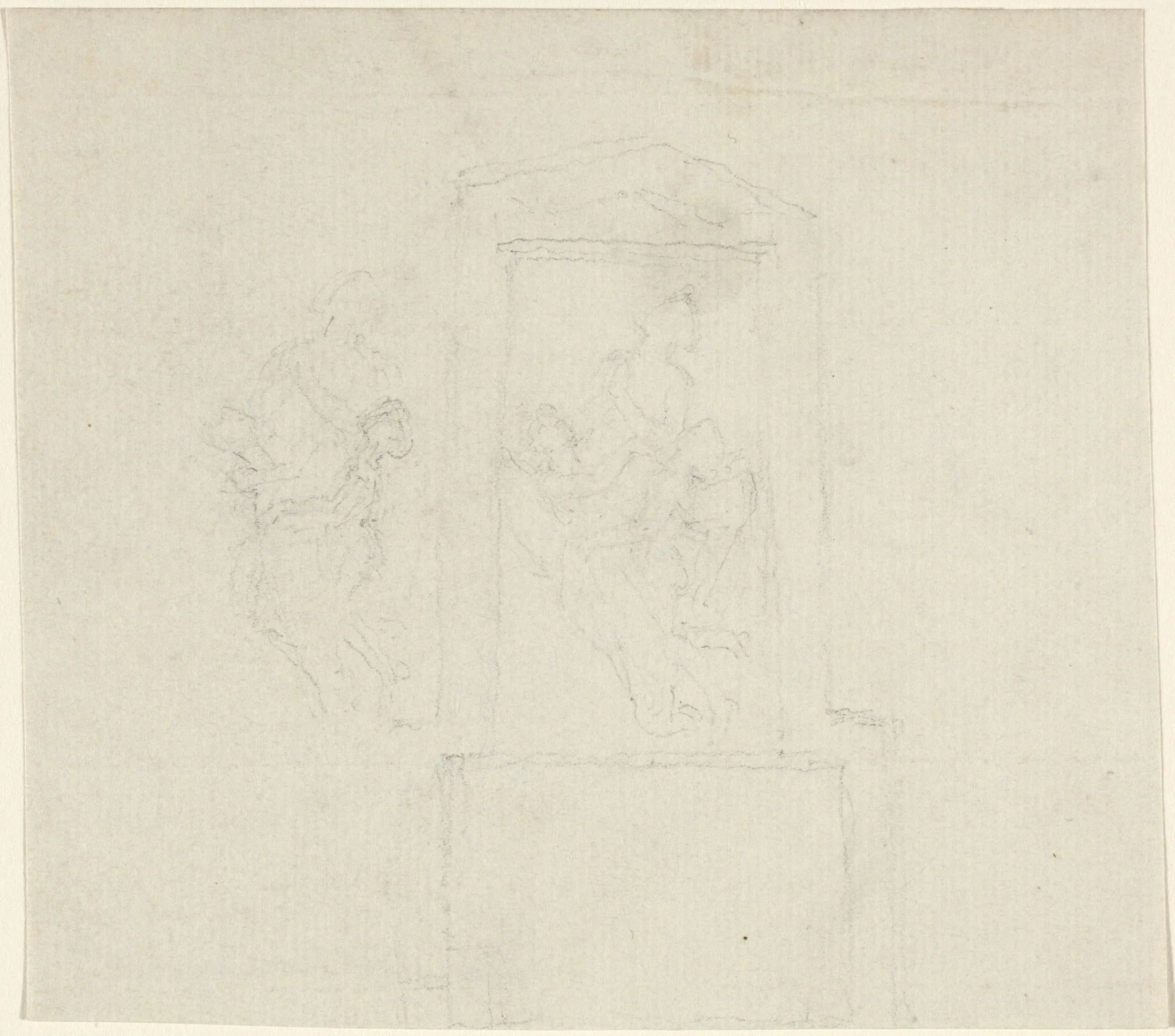 Monument to Agnes Cromwell (?), by John Flaxman, graphite, 1799