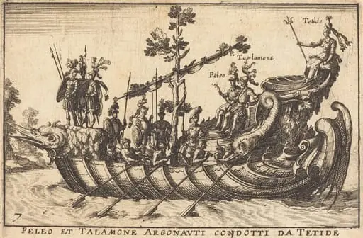 Peleo et Talamone Argonauti condotti da Tetide