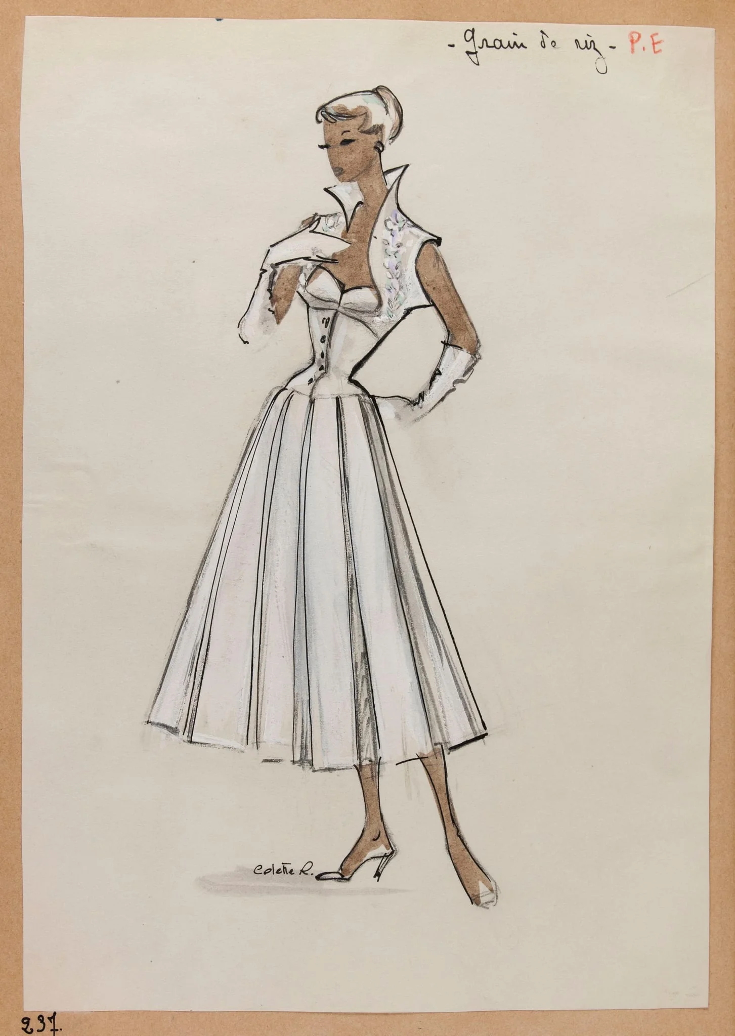 Grain de riz, by Carven, 1951