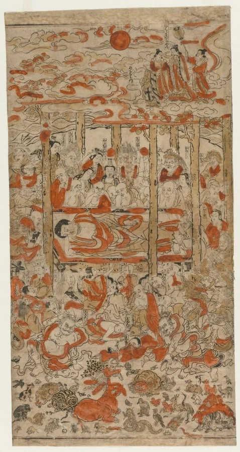 The Parinirvana of the Buddha, by Unknown, 1714