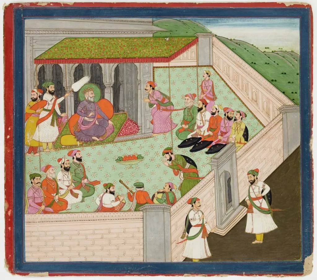 Illustrations to Life of Dhurva Maharaj: #1 Durbar of King Uttan Pad