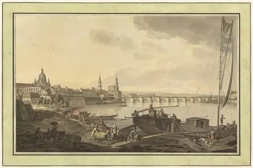 Dresden from the Banks of the Elbe River