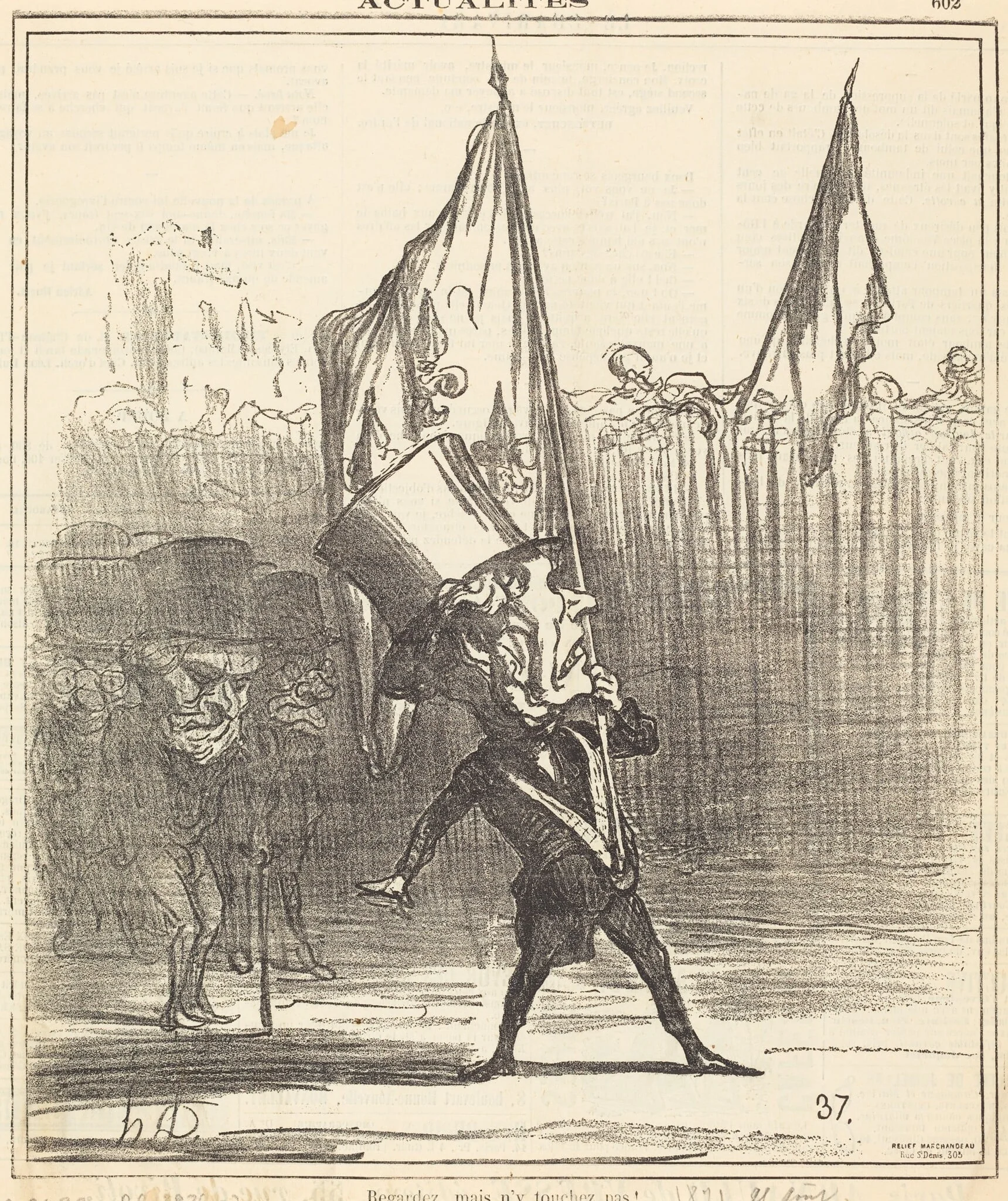 Regardez, mais n'y touchez pas!, by Honoré Daumier, 1871