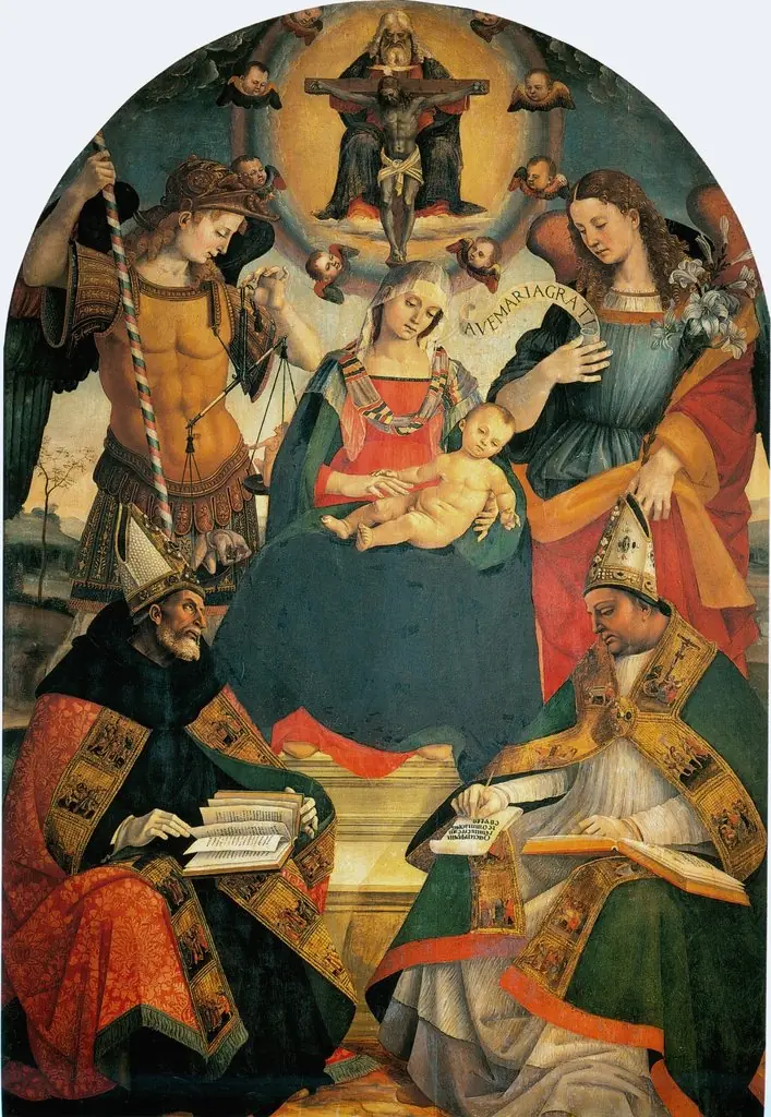 Trinity, the Virgin, and Two Saints