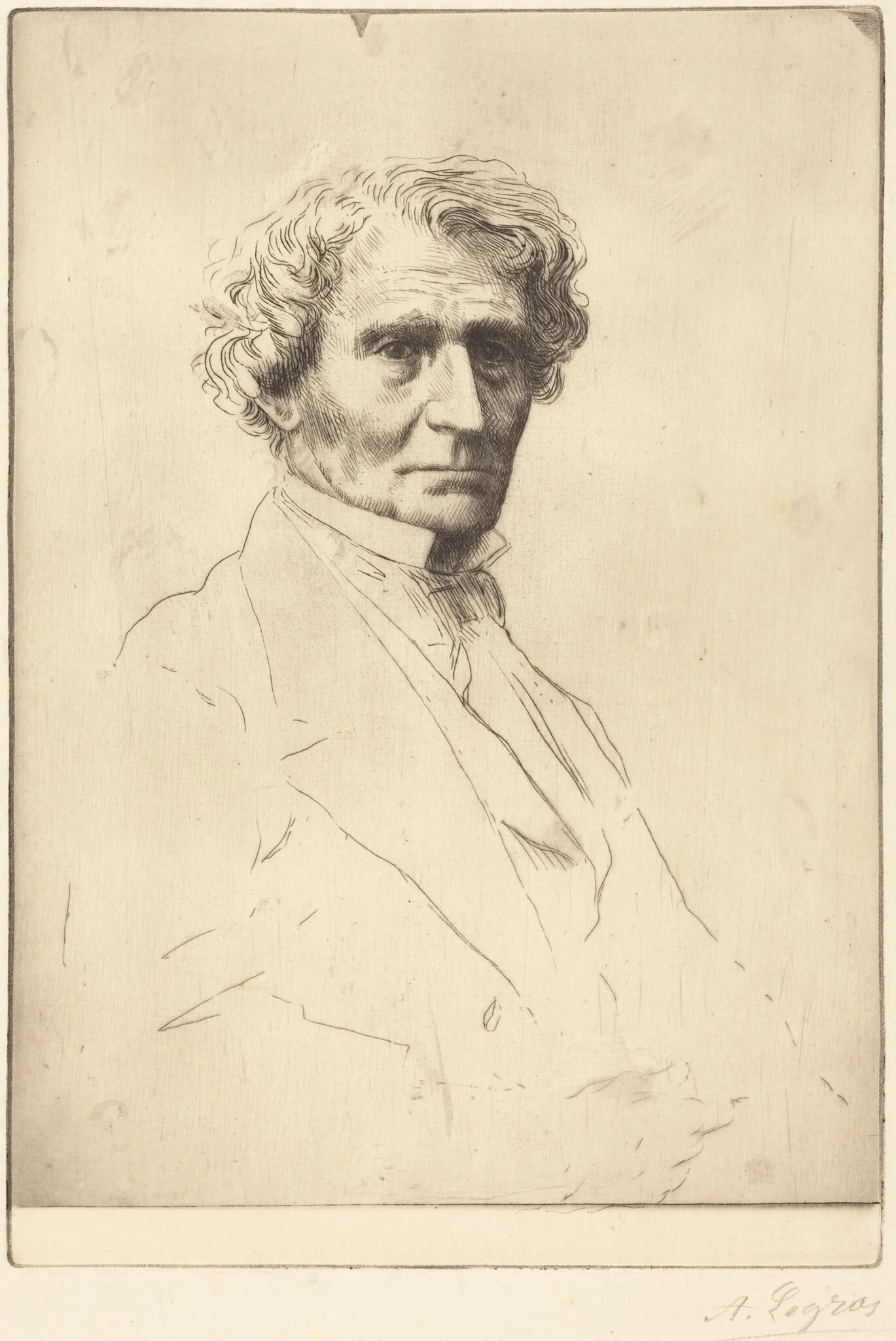 Hector Berlioz, by Alphonse Legros, ink, 1874