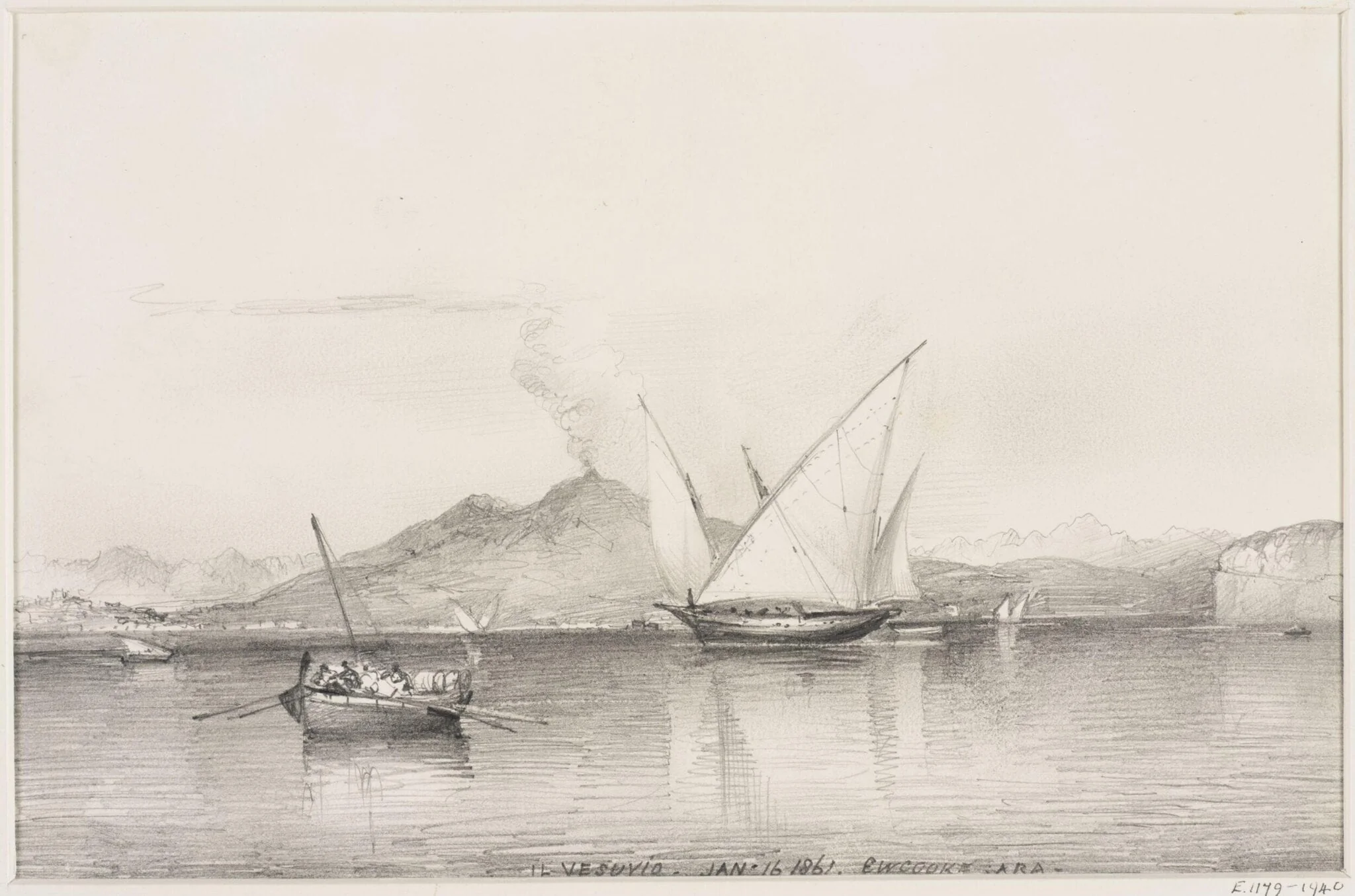 Il Vesuvio, by Edward William Cooke, 1861