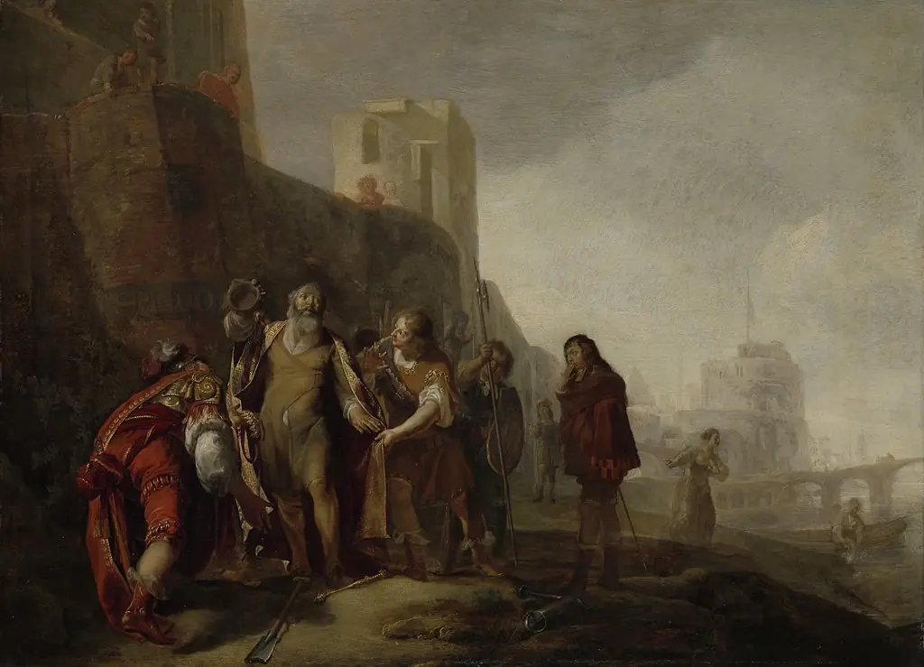 The legates of Alexander the Great investing the gardener Abdalonymus with the insignia of the kingship of Sidon
