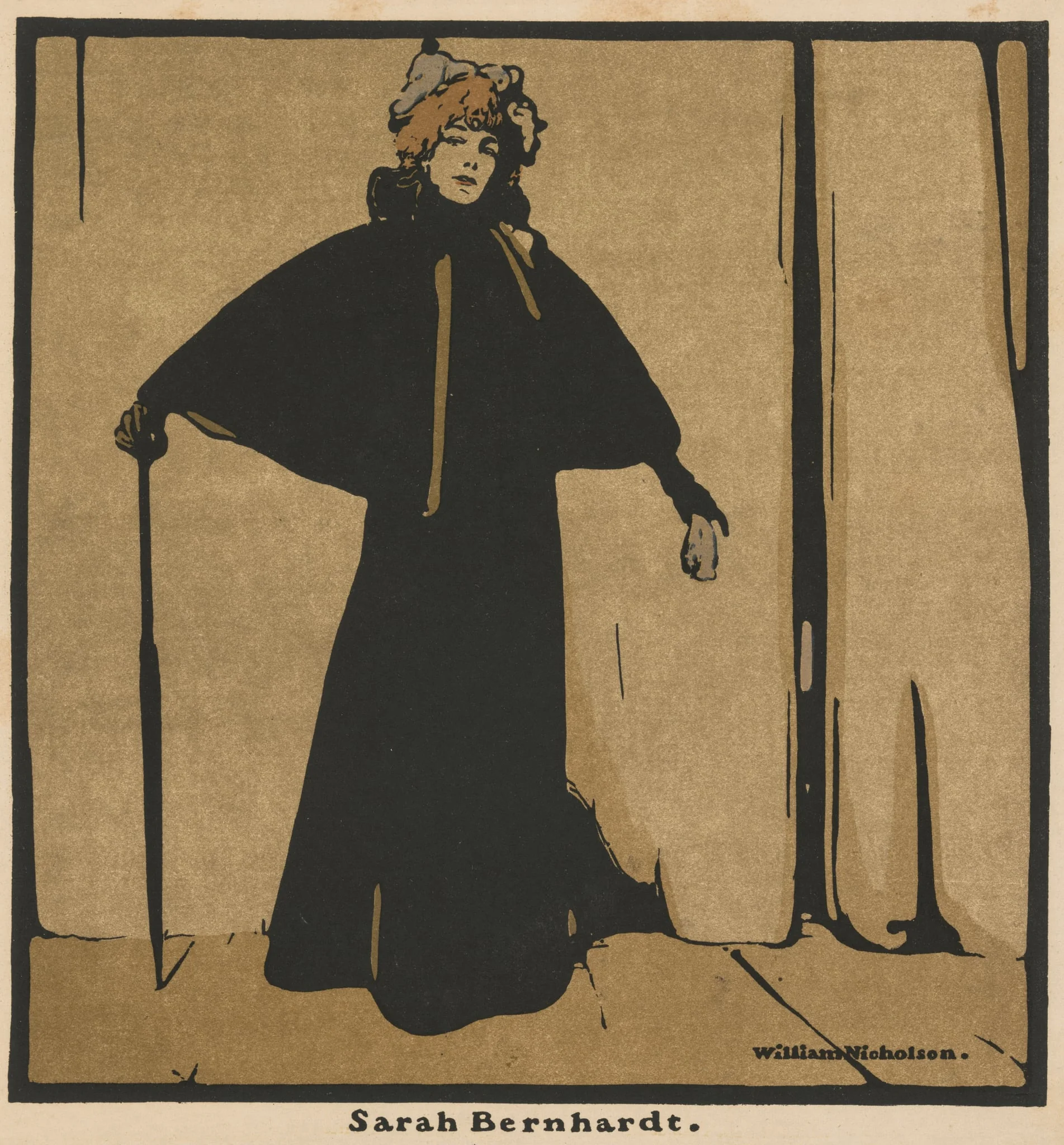 Twelve Portraits: Sarah Bernhardt, by William Nicholson, 1899