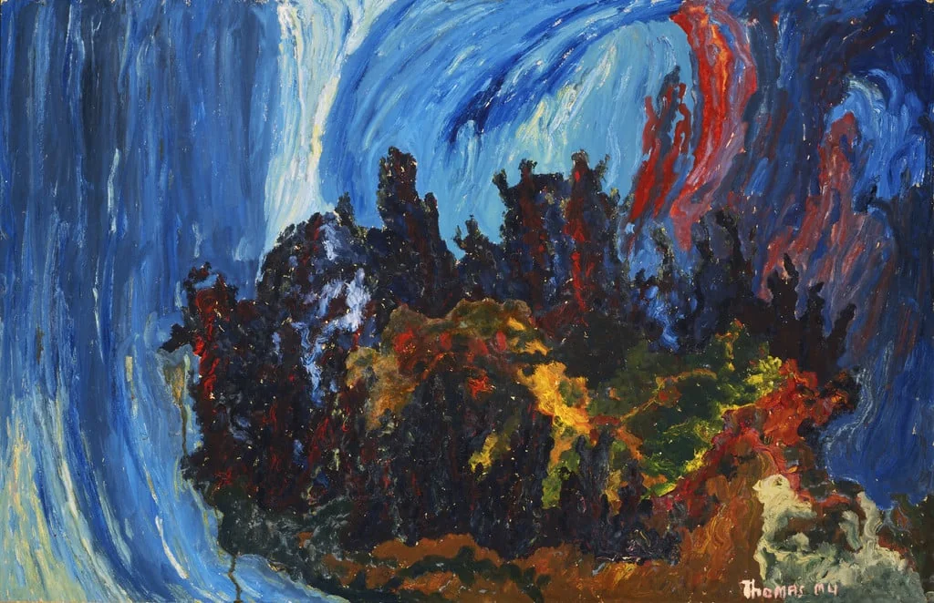 Untitled, by Thomas Mukarobgwa, oil, 1962