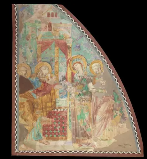 Copy after the painting The Presentation in the  Temple attributed to Jacobo Torrit in the Upper Church, San Francesco, Assisi