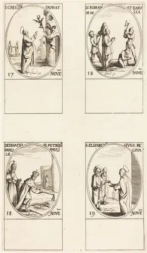 St. Gregory; Sts. Romanus & Barulla; Dedication of the Basilicas of Sts. Peter & Paul; St. Elizabeth