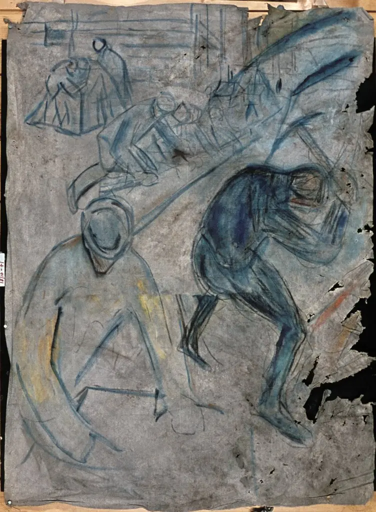Workers in Snow: Fragment