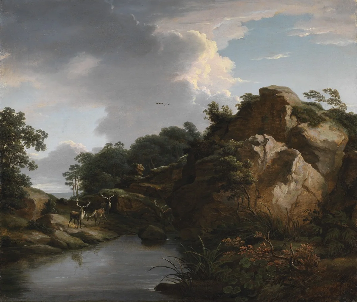 View in Mount Merrion Park, by William Ashford, oil, 1795