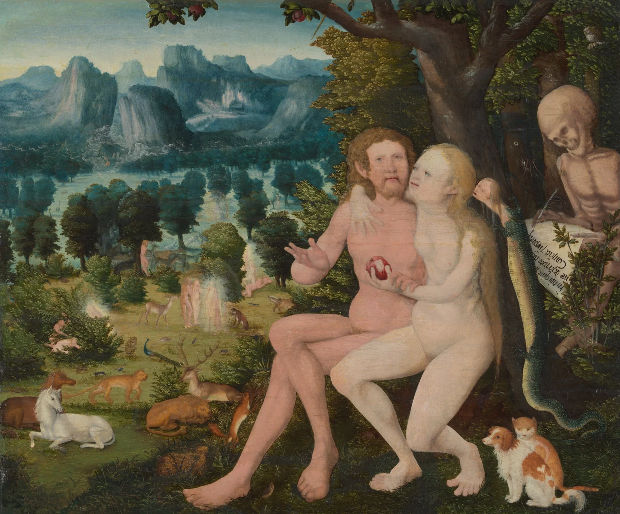 The Fall of Man with Scenes of the Creation, by Augustus Cordus, oil, 1544