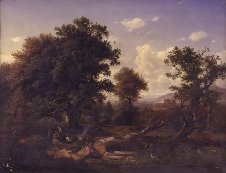 Landskab i Tyrol, by Johann Mohr, oil, 1833