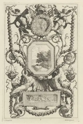 Ornamental Panel Surmounted by a Medallion with a Sacrifice