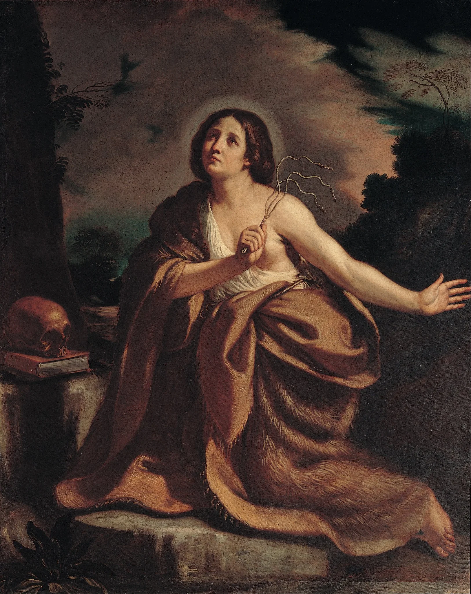 Penitent Magdalene, by Unknown, oil, 1650