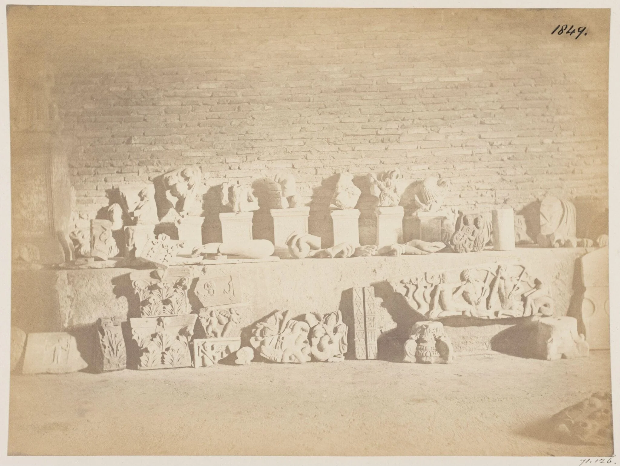 Ostia - Antique Fragments in the Museum, by John Henry Parker, photographic, 1867