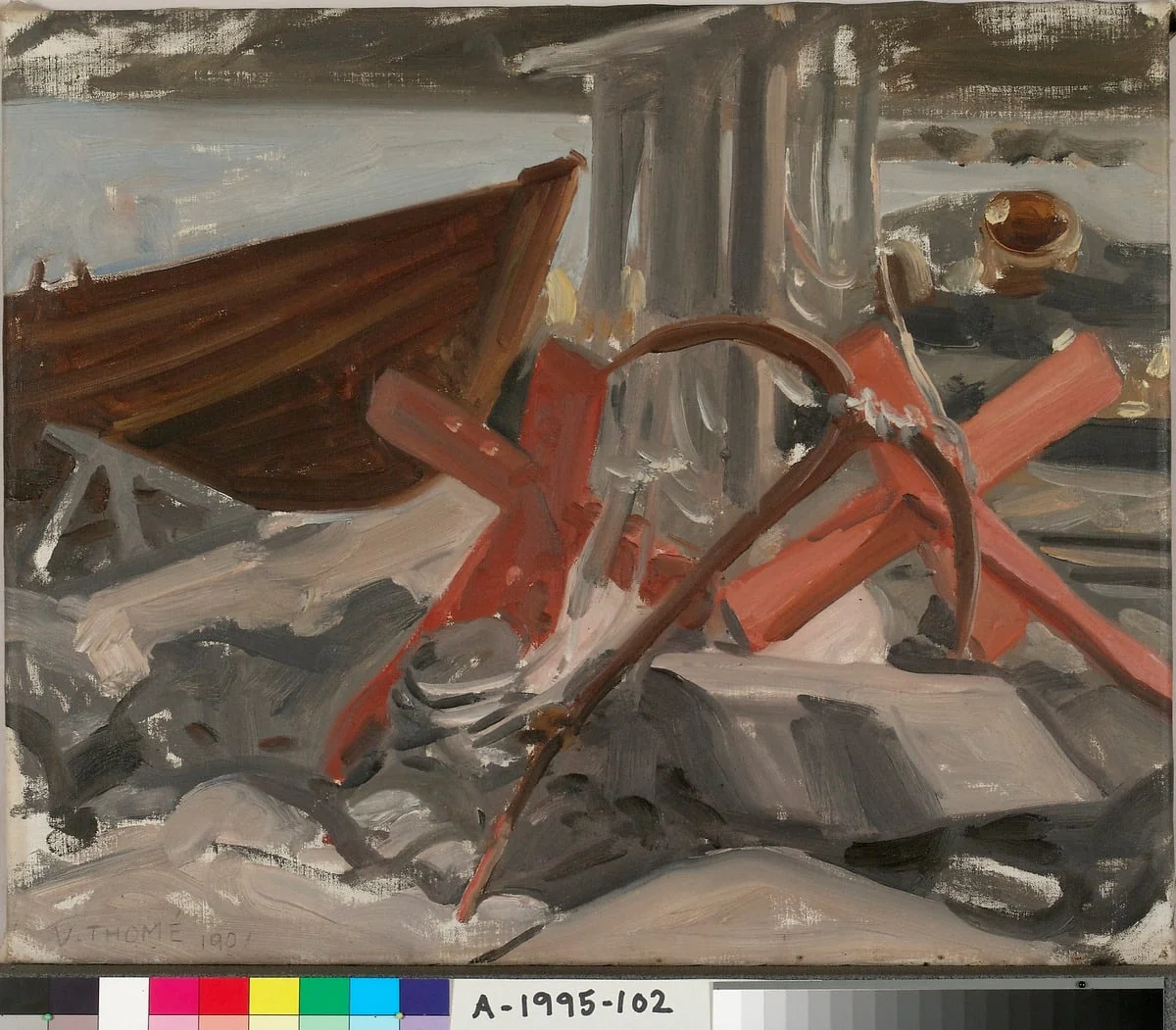 Veneitä rannalla, by Verner Thomé, unspecified
