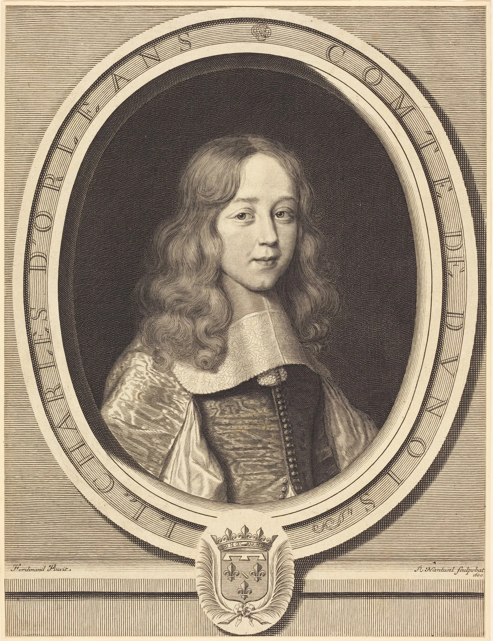 Charles d'Orléans-Longueville, Comte de Dunois, by Robert Nanteuil, ink, 1660