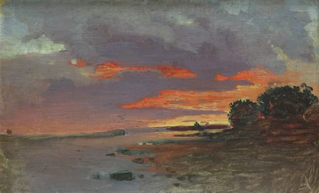 Sunset, by Fyodor Vasilyev, oil, 1871
