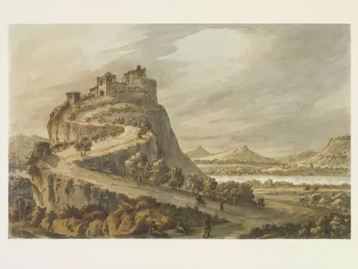 Rocky landscape with castle