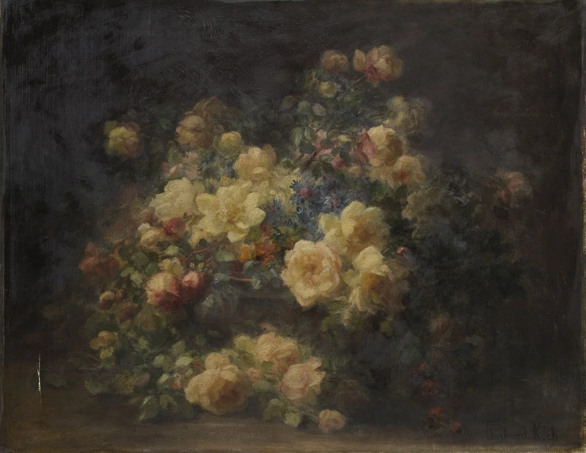 Fleurs, by Marie Elisabeth Barbaud-Koch, oil, 1850