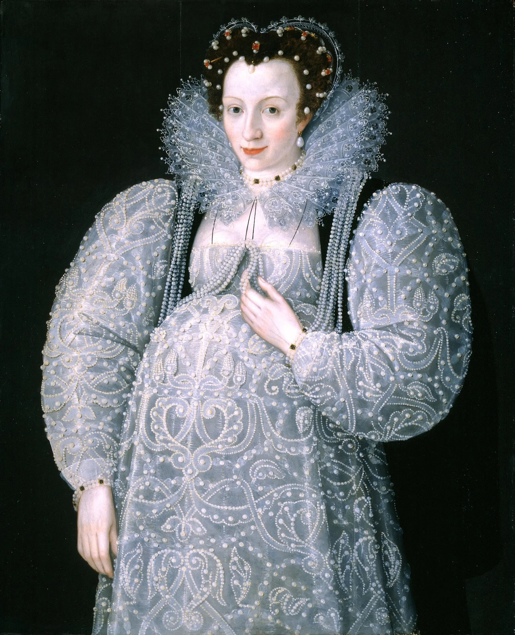Unknown Lady, by Marcus Gheeraerts the Younger, oil, 1598