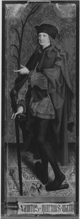 Portrait of Saint Quirinus of Neuss, by Unknown, oil, 1500
