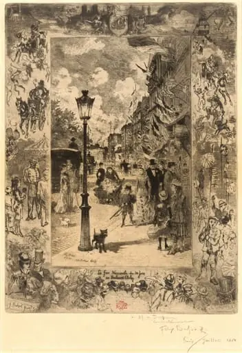 La Fête nationale au Boulevard Clichy (National Holiday on the Boulevard de Clichy)