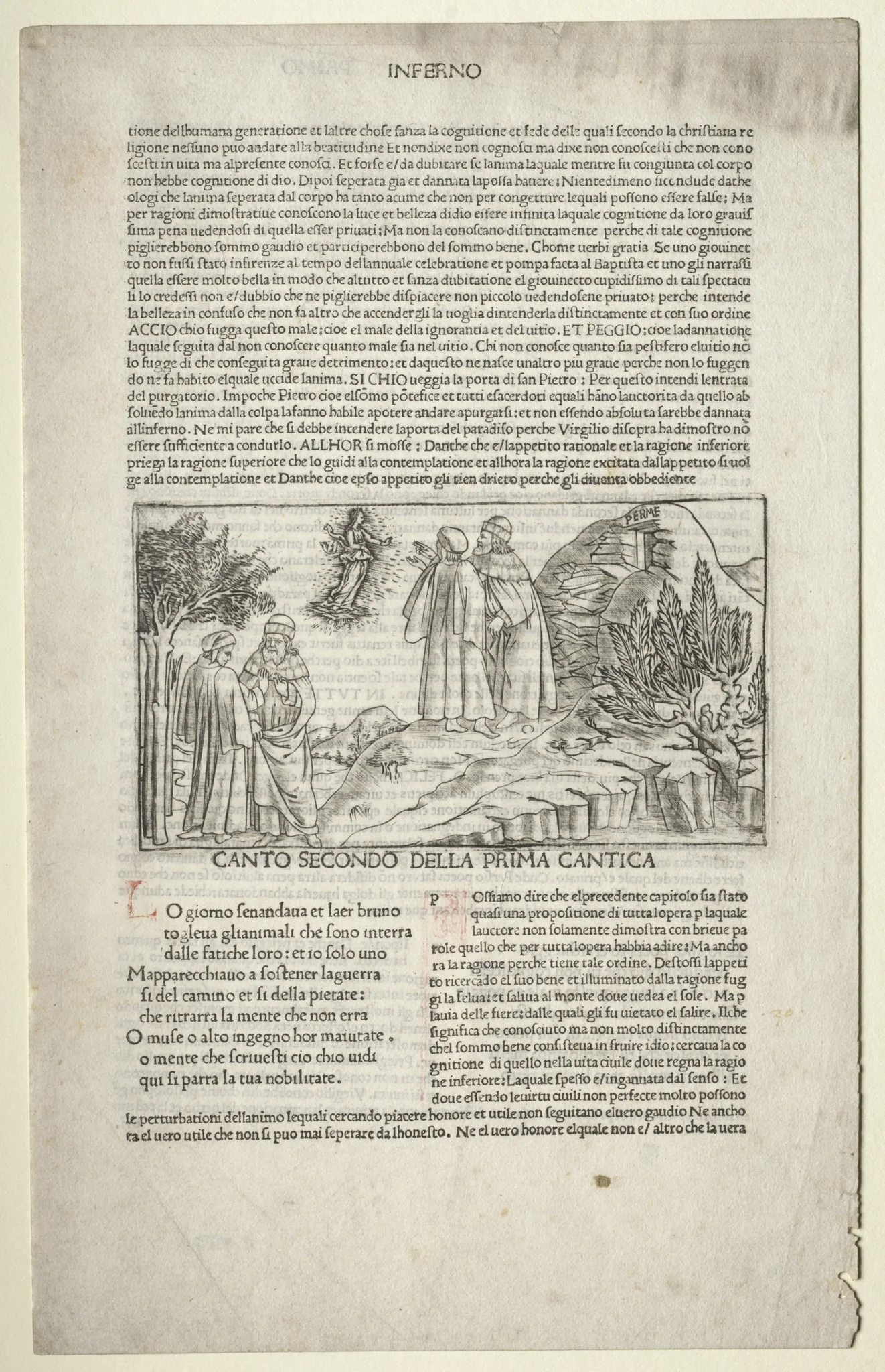 Dante and Virgil with the Vision of Beatrice, by Baccio Baldini, 1483