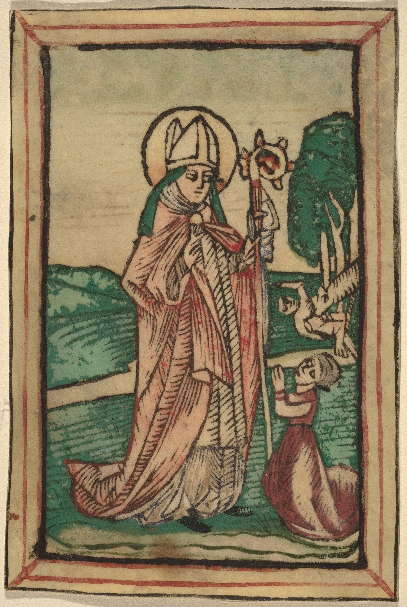 Saint Poppo, by Netherlandish 15th Century, ink, 1475