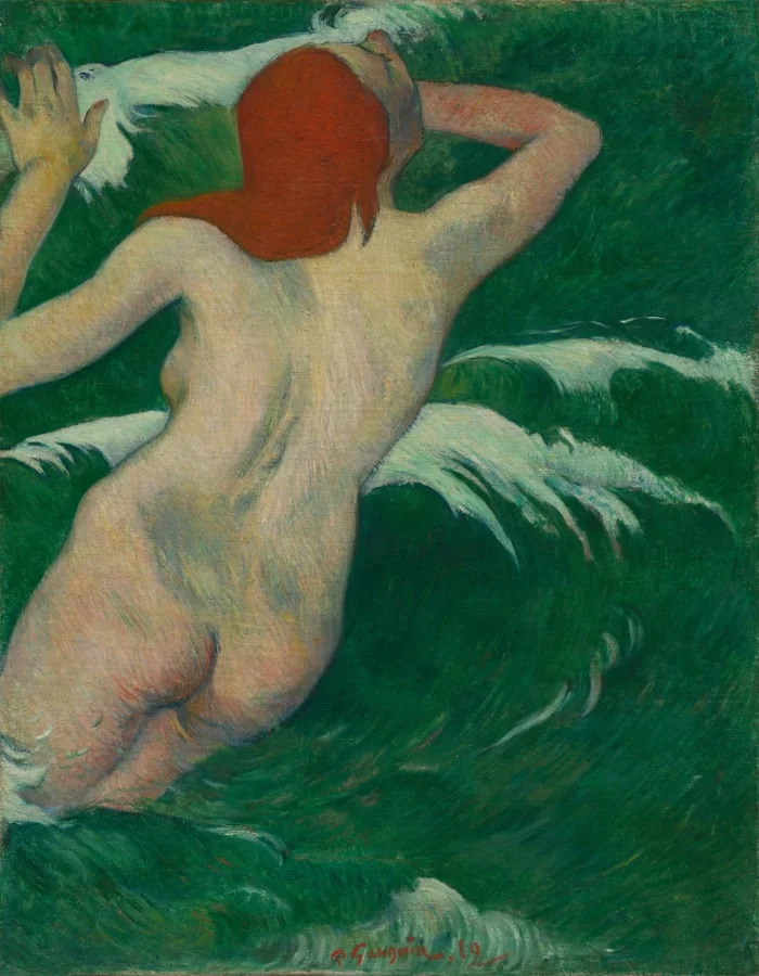 In the Waves (Dans les Vagues), by Paul Gauguin, unspecified, 1889