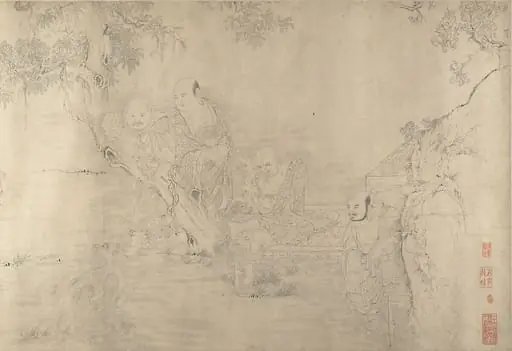 清   佚名   倣石濤   十六羅漢圖   卷|(Copy after) The Sixteen Luohans