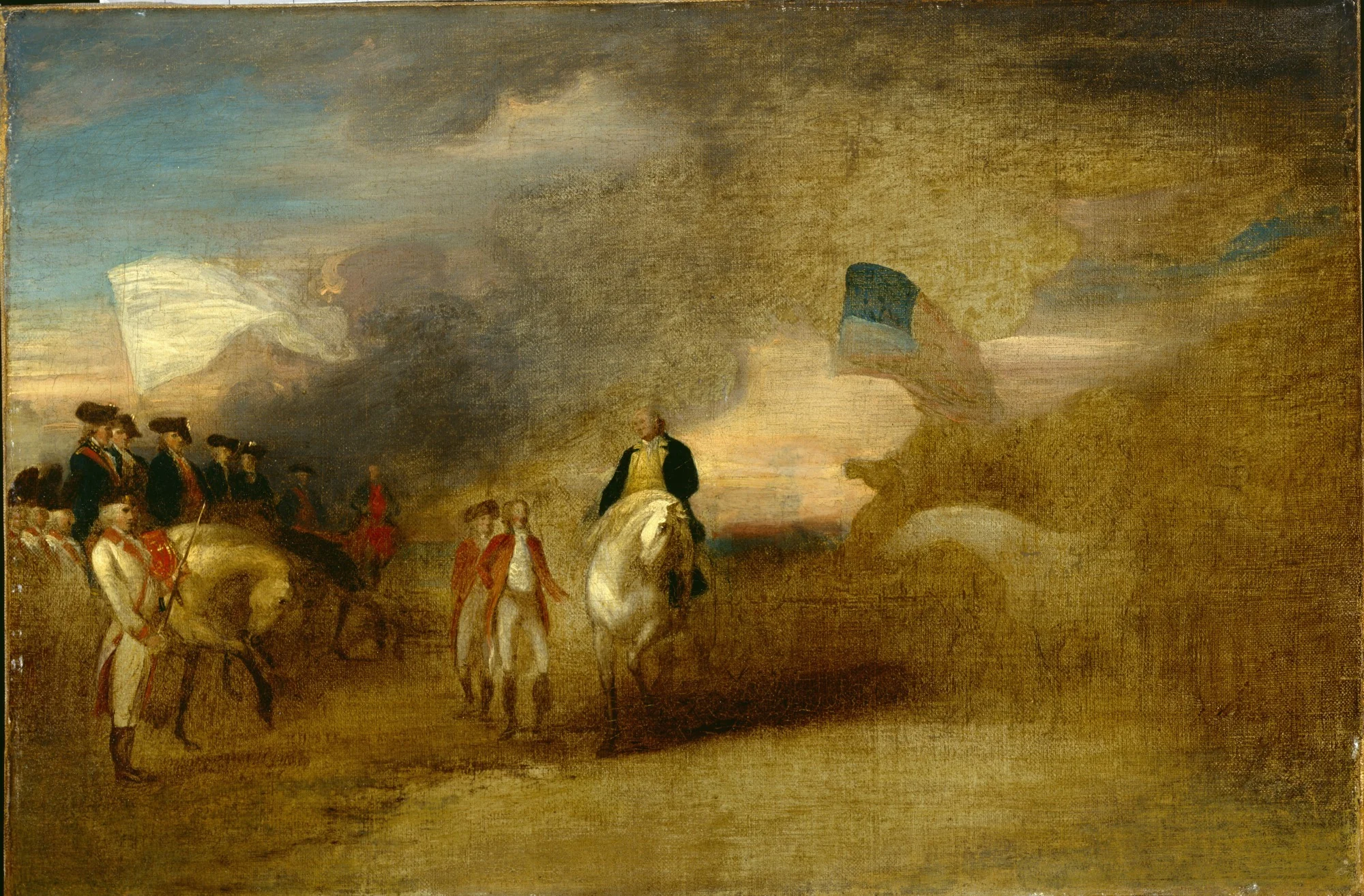 Surrender of Cornwallis at Yorktown, by John Trumbull, oil, 1794