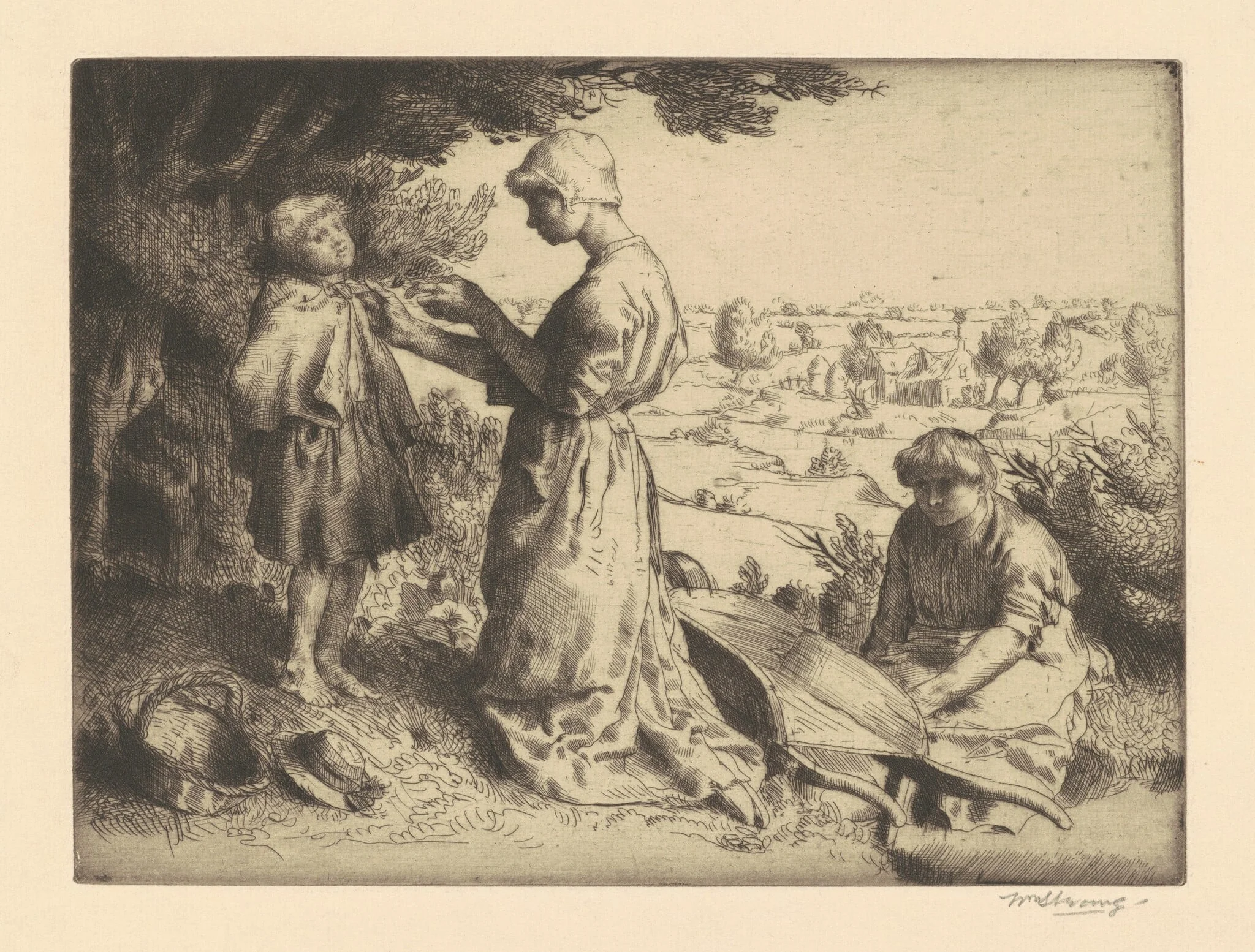 The Errand, by William Strang, ink, 1883