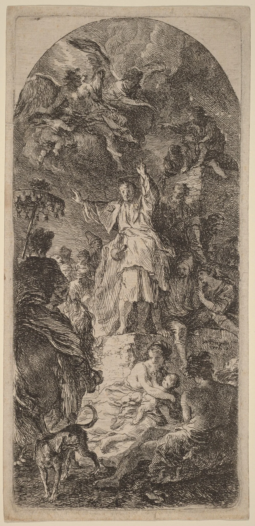 Saint James Major Preaching, by Martin Johann Schmidt, ink, 1771