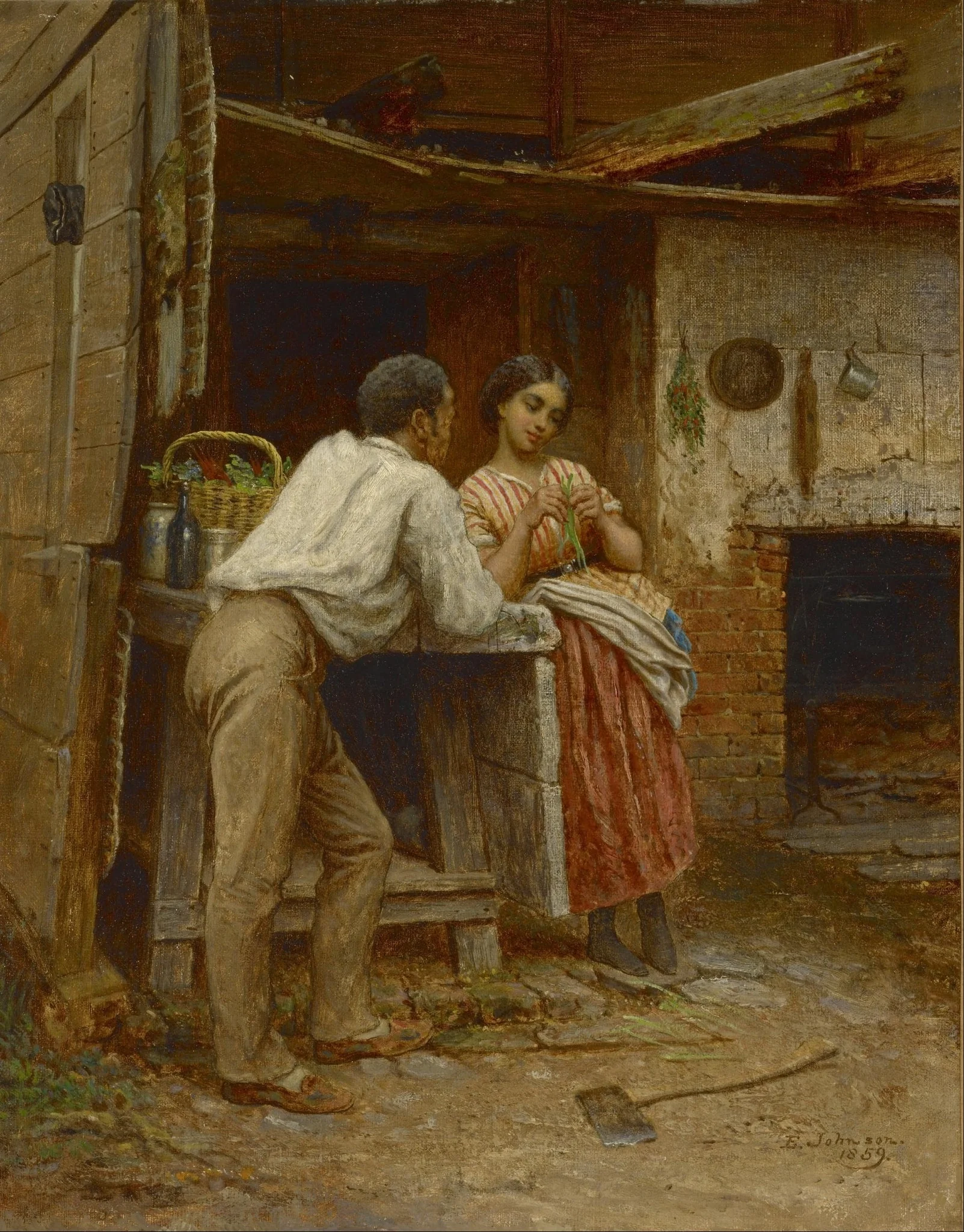 Southern Courtship, by Eastman Johnson, oil, 1859
