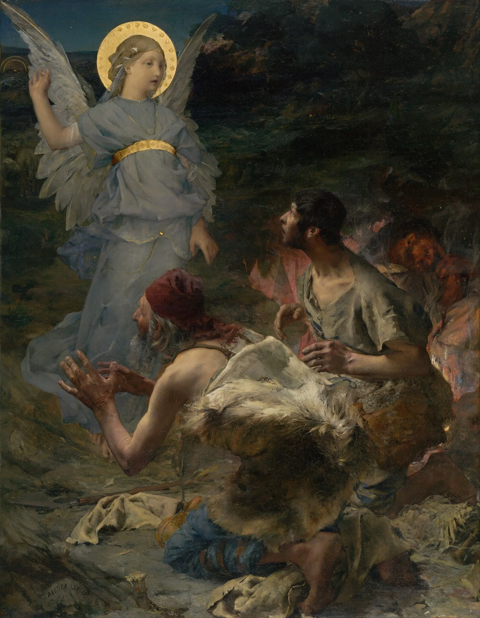 The Annunciation to the Shepherds, by Jules Bastien-Lepage, oil, 1875