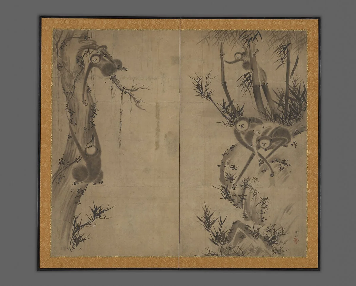 Untitled, by Sesson Shūkei, ink, 1650
