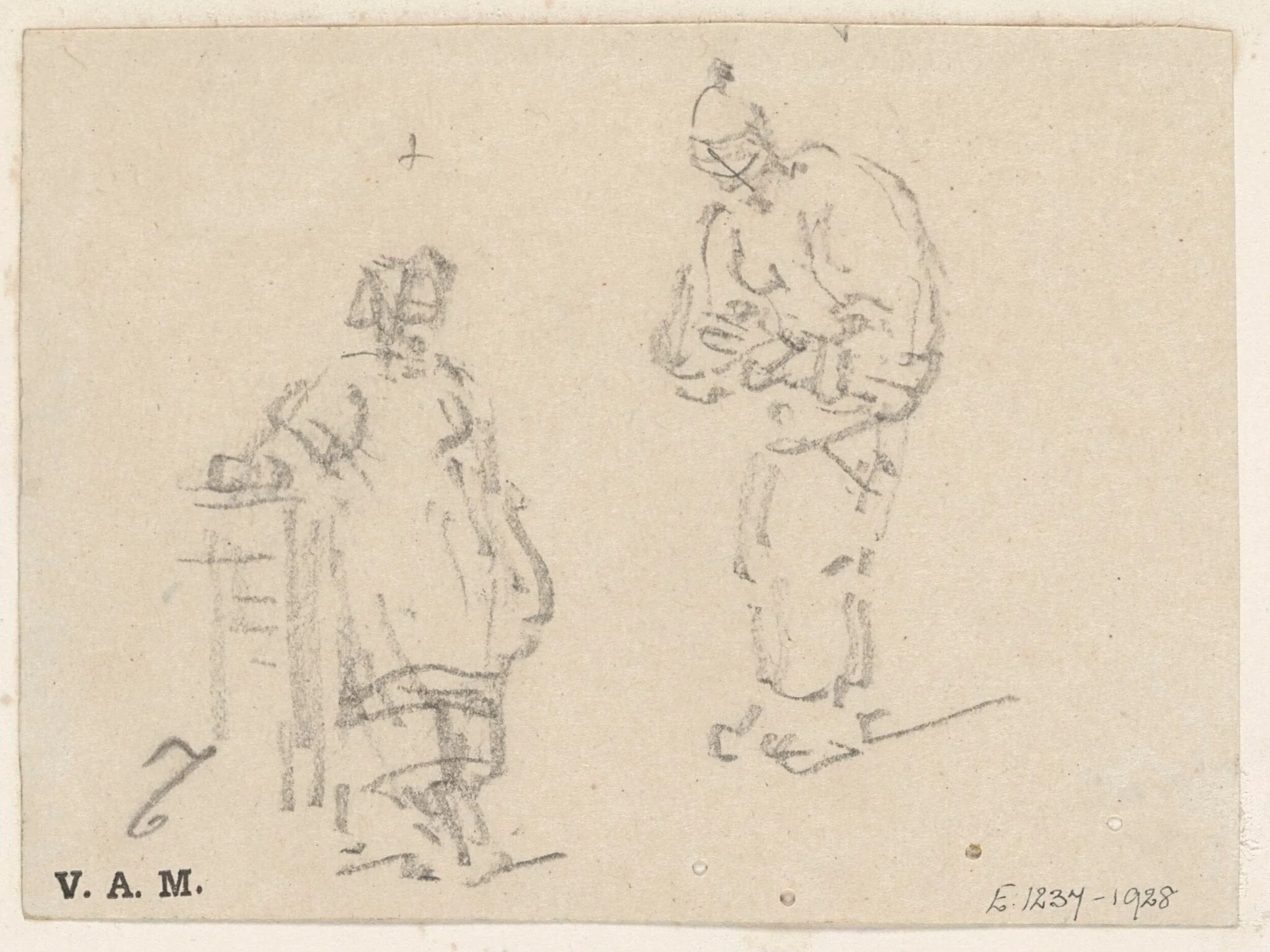 Two Chinese figures, by George Chinnery, 19