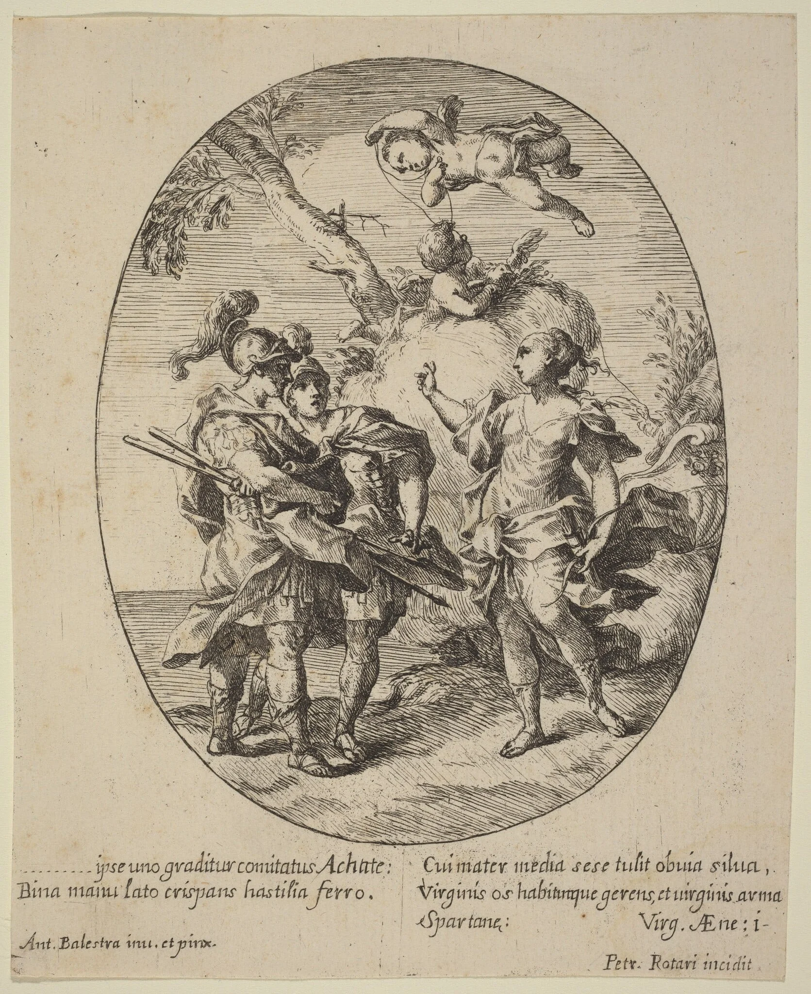 Venus Appearing to Achilles, by Pietro Rotari, ink, 1725