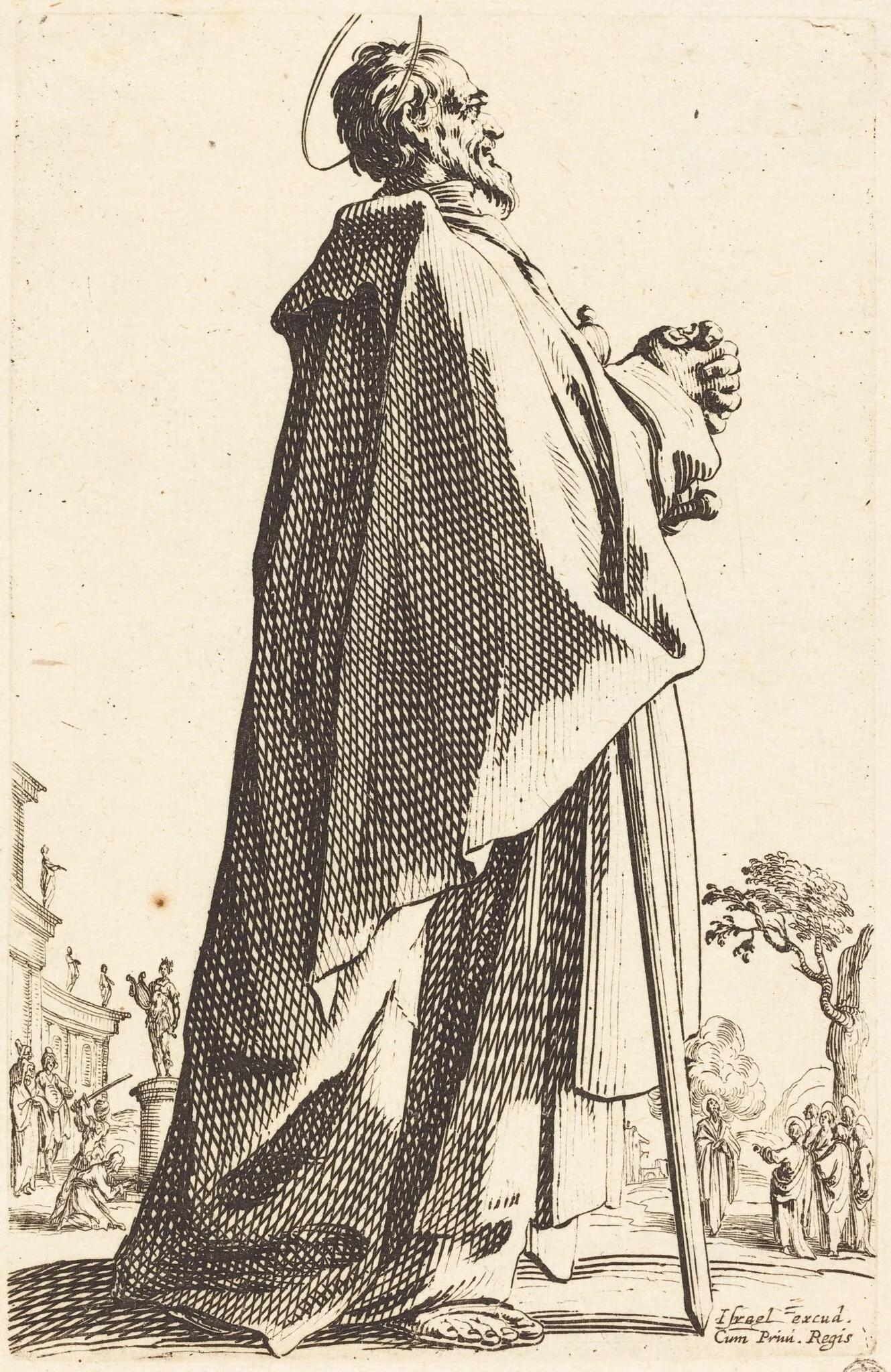 Saint Matthew, by Jacques Callot, ink, 1631