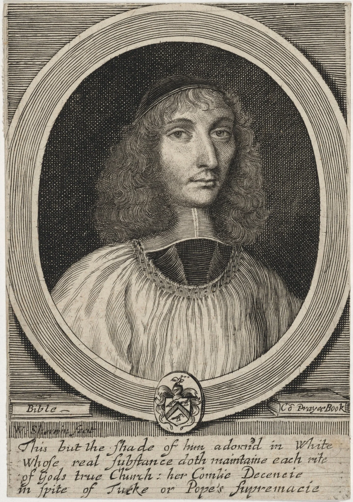 George Alsop, by William Sherwin, ink, 1666
